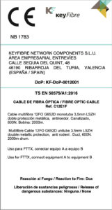 Normativa CPR Etiqueta normativa CPR KeyFibre